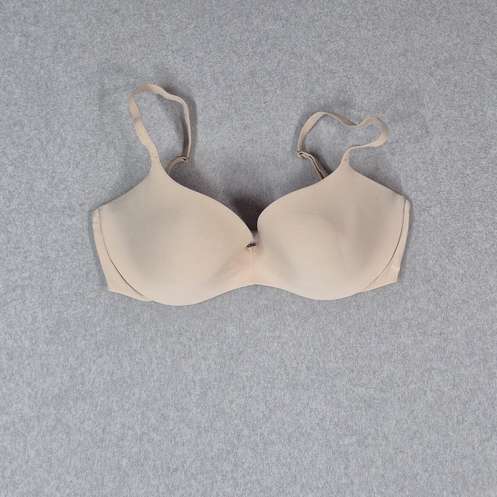 Victoria's Secret PINK Women Bra 36D Beige Light Lift T Shirt Underwired READ